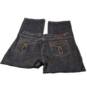 Calvin Klein Jeans Dark Wash 5 Pocket Design Design Back Pocket Straight Leg